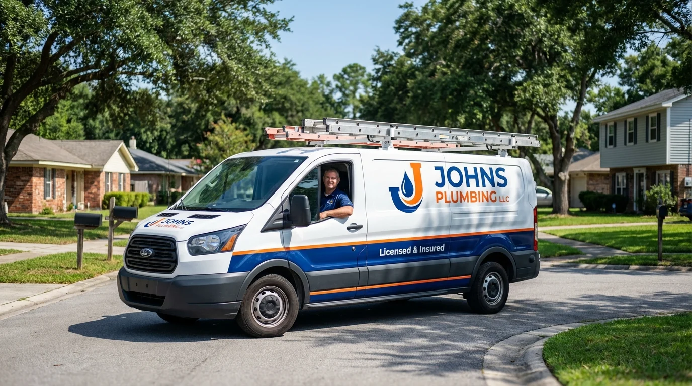 Johns Plumbing LLC service van in Blytheville, AR