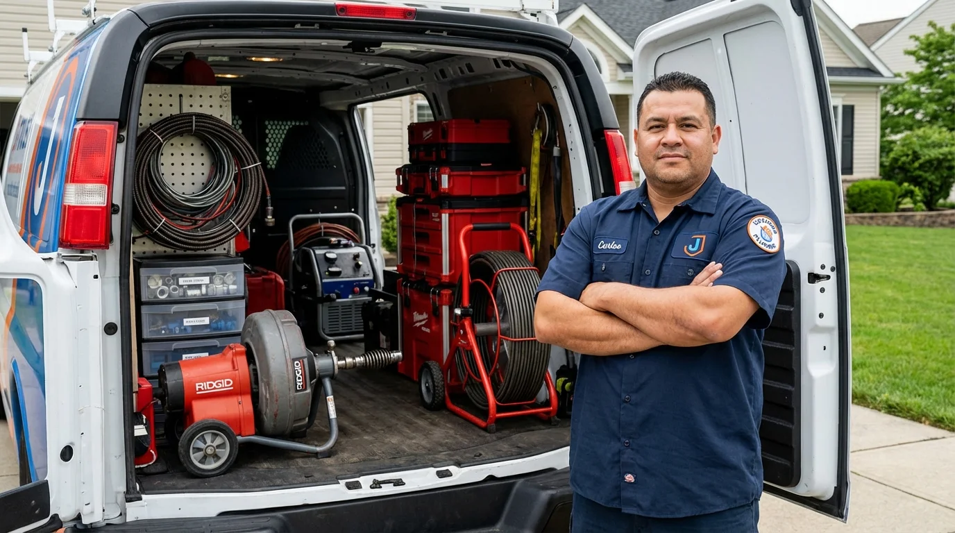 Professional drain cleaning equipment and Johns Plumbing LLC plumber in Blytheville