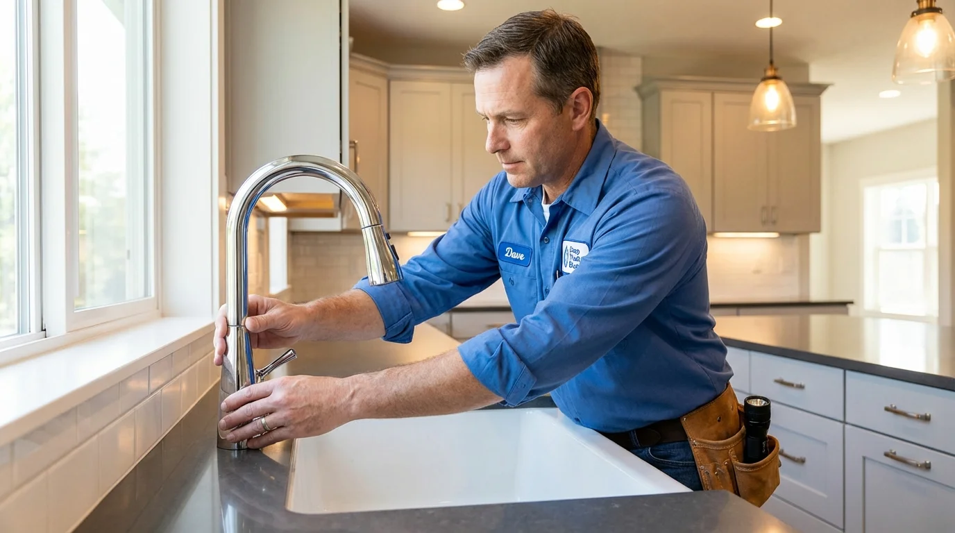 Kitchen faucet installation by Johns Plumbing LLC in Blytheville
