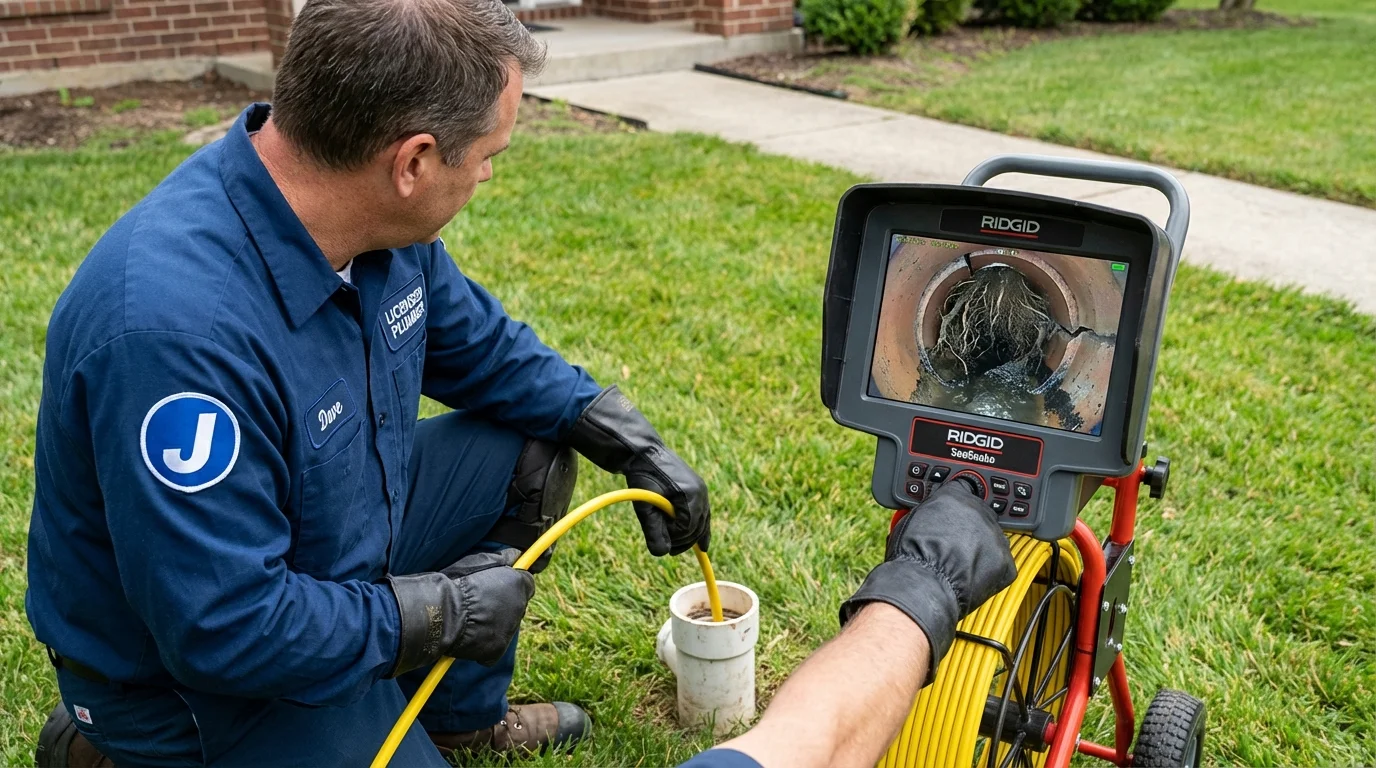 Sewer camera inspection being performed by Johns Plumbing LLC in Blytheville